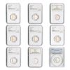 1945-1962 GEM BU Silver Washington Quarter Lot [9 Coins] PCGS/NGC MS64-66