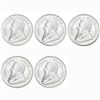 2023 [5] South Africa 1oz Sil Krugerrandd[5 Coins]
