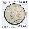 1934-S Silver Peace Dollar AU