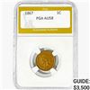 1867 Indian Head Cent PGA AU58