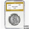 1836 Capped Bust Half Dollar PGA AU58 50/00