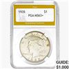 1935 Silver Peace Dollar PGA MS63+