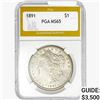 1891 Morgan Silver Dollar PGA MS65