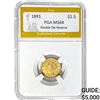 Image 1 : 1891 $2.5 Double Die Reverse PGA MS64
