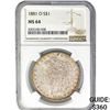 Image 1 : 1881-O Morgan Silver Dollar NGC MS64