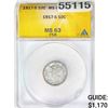 1917-S Mercury Silver Dime ANACS MS63