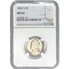 1943-S Jefferson Nickel NGC MS67