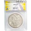 1881-S Morgan Silver Dollar ANACS MS64