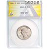 1942-D Washington Quarter ANACS MS66