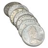 1959-1966 UNC Canada Silver Dollar Lot [7 Coins]