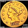 Image 1 : 1848-D $2.50 Gold Quarter Eagle CLOSELY UNCIRCULATED