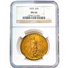 Image 1 : 1925 $20 Gold Double Eagle NGC MS64