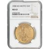 Image 1 : 1908 $20 Gold Double Eagle NGC MS63 No Motto
