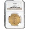 Image 1 : 1922 $20 Gold Double Eagle NGC MS62