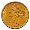 Image 1 : 1907 $5 Gold Half Eagle UNCIRCULATED