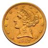 Image 1 : 1907 $5 Gold Half Eagle UNCIRCULATED