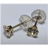 Image 2 : 14K YELLOW GOLD CUBIC ZIRCONIA  EARRINGS, SUGGESTED RETAIL VALUE $120
