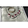 Image 4 : RUBY STERLING SILVER NECKLACE & SILVER BAND