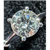 Image 2 : 14K WHITE GOLD 1.8G LAB DIAMOND 1.3CT  RING (~SIZE 5.75) APPRAISED INSURANCE VALUE $5800