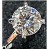 Image 2 : 14K WHITE GOLD 2.39G LAB DIAMOND 1.7CT   RING (~SIZE 6) APPRAISED INSURANCE VALUE  $4200