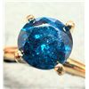 Image 2 : 10K YELLOW GOLD 2.36G NATURAL BLUE DIAMOND TREATED RING APPRAISED INSURANCE VALUE $4445