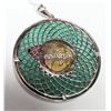 Image 2 : SILVER 21.78G GENUINE GEMSTONE PAINTING PENDANT SUGGESTED RETAIL VALUE $600