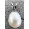Image 1 : 14K WHITE GOLD FRESH WATER PEARL PENDANT, SUGGESTED RETAIL VALUE $350