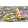 Image 2 : PURPLE CRYSTAL INLAID RING