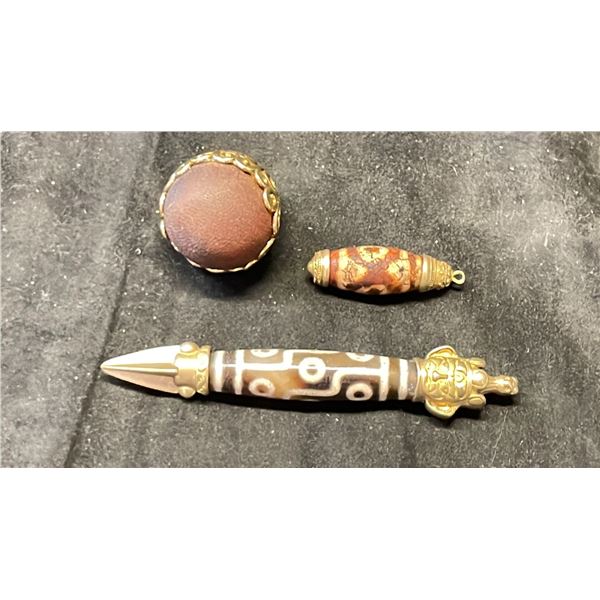 DZI BEADS AND RING