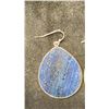 Image 2 : PAIR OF LAPIS DISC EARRINGS