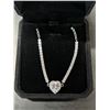 Image 3 : 925S 2.0CT HEAR CUT SIMULATED DIAMOND (CZ) BRACELET 9" LONG - MOUNTED IN 925 STERLING SILVER WITH