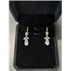 Image 1 : 18K GOLD PLATED 2.0CT PEAR CUT SIMULATED DIAMOND (CZ) DANGLE EARRINGS