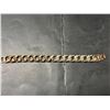 Image 1 : 18K GOLD PLATED 14.0MM ICED OUT CUBAN LINK BRACELET - 8" LONG