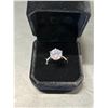 Image 1 : 925S 5.0CT SIMULATED DIAMOND (CZ) RING - SIZE 7 - MOUNTED IN 925 STERLING SILVER WITH WHITE GOLD