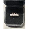 Image 1 : PLATINUM PLATED SIMULATED DIAMOND (CZ) 11 STONE ANNIVERSARY BAND - SIZE 9