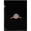 Image 2 : 18K GOLD PLATED 1.0CT  SIMULATED DIAMOND (CZ) HALO RING - SIZE 7.0