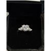Image 1 : 925 2.0CT HEART CUT SIMULATED DIAMOND (CZ) TRINITY RING WITH PEAR CUT SIDESTONES - SIZE 7 - MOUNTED
