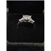 Image 2 : 925 2.0CT HEART CUT SIMULATED DIAMOND (CZ) TRINITY RING WITH PEAR CUT SIDESTONES - SIZE 7 - MOUNTED