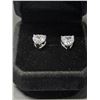 Image 2 : 925S 2.0CT EACH HEART CUT SIMULATED DIAMOND (CZ) STUD EARRINGS, MOUNTED IN 925 STERLING SILVER WITH