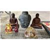 Image 2 : SHELF OF ASSORTED BUDDHA DECOR & COLLECTIBLES