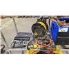 Image 2 : SHELF OF ASSORTED TOOLS INCLUDING; MASTERCRAFT SOCKET SET, 2" DROP TAILGATE TRAILER BALL,