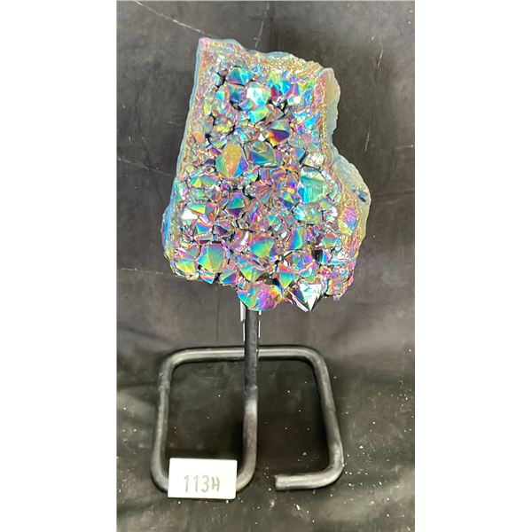 9" X 4.5" AMETHYST TITANIUM AURA LISTED RETAIL $1200