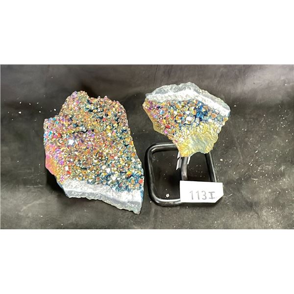 7" X 3.5" AMETHYST TITANIUM AURA LISTED RETAIL $800