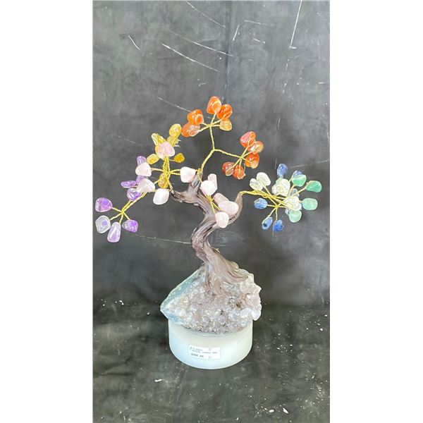 10" X 8" CRYSTAL CHAKRA BONSAI TREE LISTED RETAIL $800