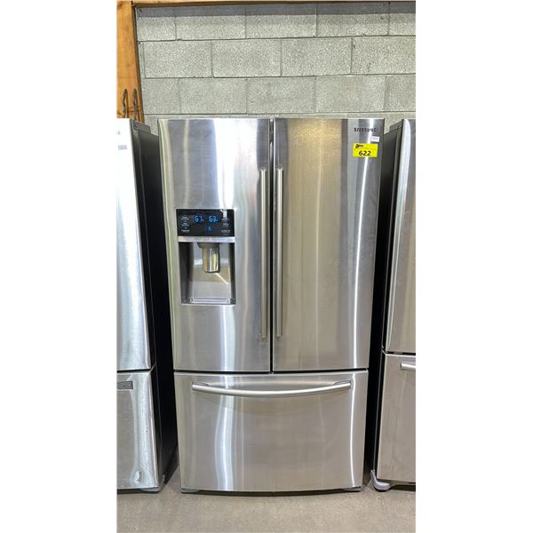 SAMSUNG RF23HCEDBSR 36"W STAINLESS STEEL DOUBLE DOOR BOTTOM FREEZER REFRIGERATOR WITH WATER/ICE