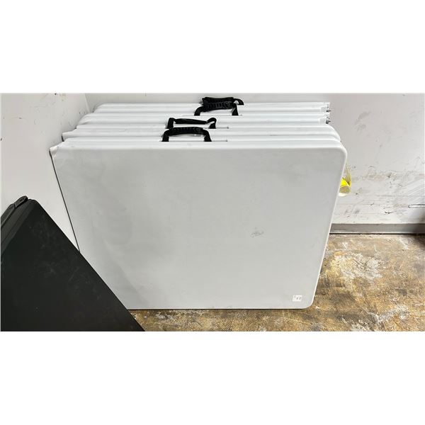 1 WHITE 6' FOLDING TABLE WITH HANDLES