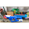 Image 2 : SHELF OF ASSORTED TOYS INCLUDING; NERF GUNS, DODGEBALLS, GARBAGE TRUCK & MORE