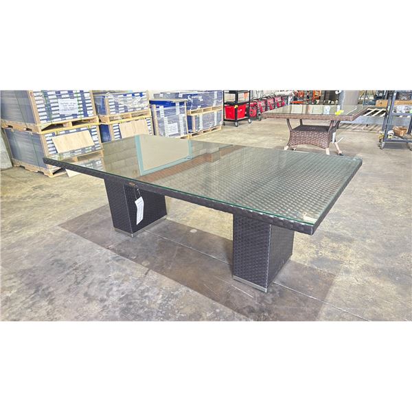 *NEW IN BOX* RATANA CASA MADRID 84" X 42" X 30" GLASS TOP PATIO DINING TABLE