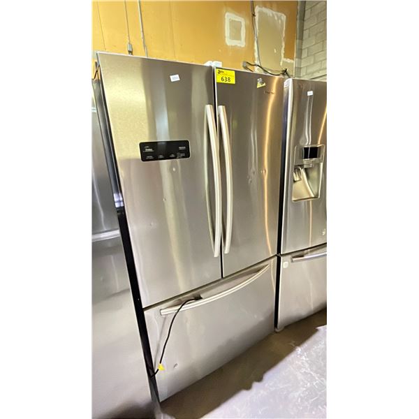 HISENSE RF20N6ASE 36" STAINLESS STEEL DOUBLE DOOR BOTTOM FREEZER REFRIGERATOR