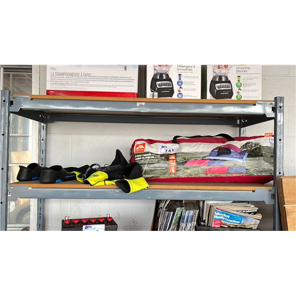 OZARK TRAIL 3-PC CAMPING COMBO, WET SUIT & FLIPPERS